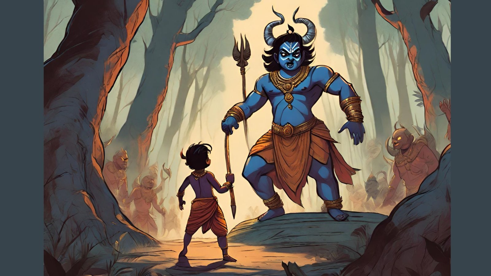 Lord Krishna and the Demon Bakasura - A Tale of Lord Krishna Adventure